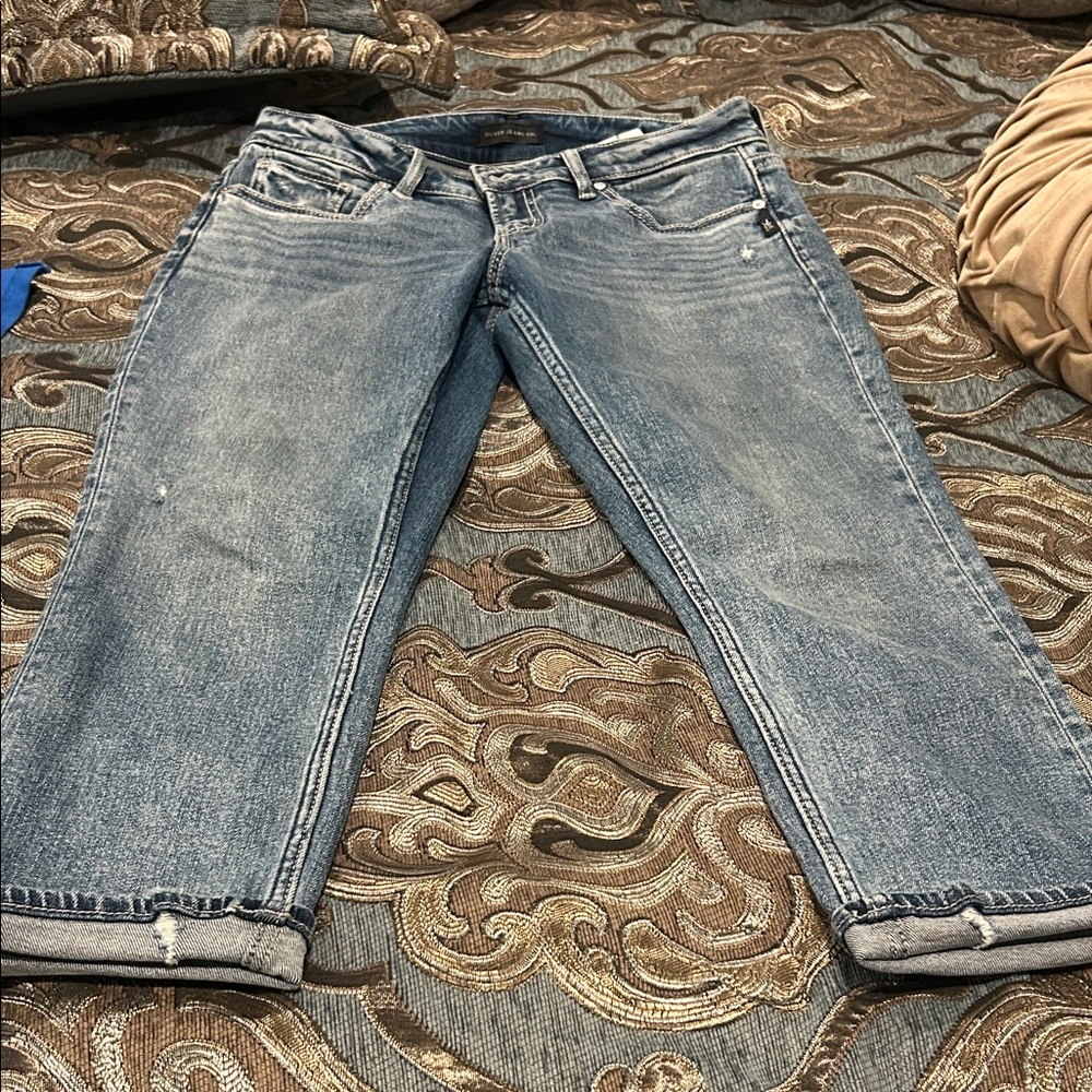 Silver Jeans Light Blue Cropped Jeans